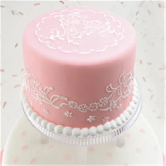 Wedding Veil Cake Stencil | C112 by Designer Stencils | Cake Decorating Tools | Baking Stencils for Royal Icing, Airbrush, Dusting Powder | Reusable Plastic Food Grade Stencil for Cakes | Easy to Use & Clean Cake Stencil {2}
