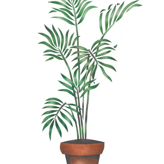 Large Potted Palm Wall Stencil | 1147 by Designer Stencils | Floral Stencils | Reusable Art Craft Stencils for Painting on Walls, Canvas, Wood | Reusable Plastic Paint Stencil for Home Makeover | Easy to Use & Clean Art Stencil {2}