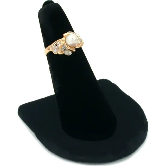 5 Black Velvet Ring Finger Jewelry Holder Showcase Display Stands {3}