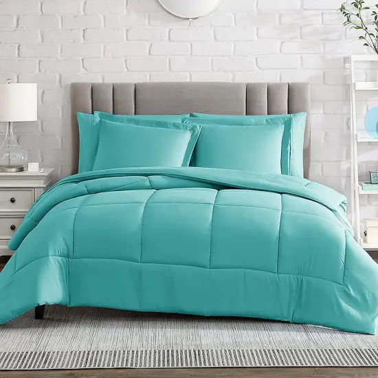 American Home Collection Down Alternative Comforter Set Extra Warm and Soft Turquoise {1}