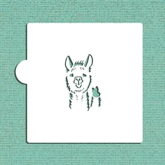 Llama Cookie & Craft Stencil | CM124 by Designer Stencils | Cookie Decorating Tools | Baking Stencils for Royal Icing, Airbrush, Dusting Powder | Craft Stencils for Canvas, Paper, Wood | Reusable Food Grade Stencil {3}