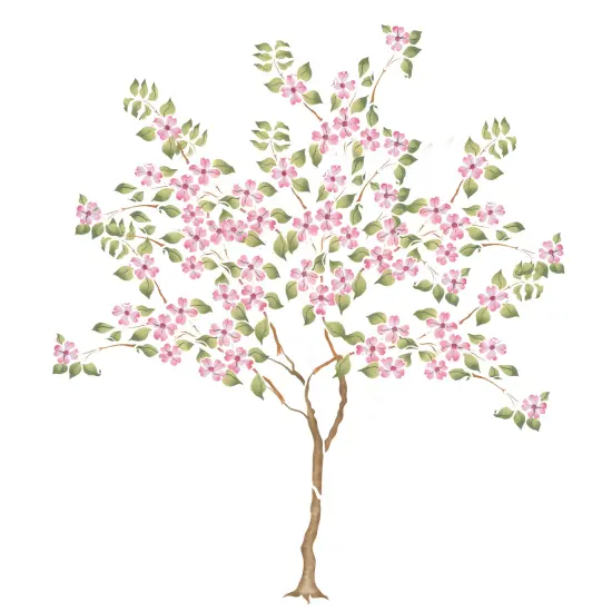 Small Dogwood Tree Wall Stencil | 2391 by Designer Stencils | {1}