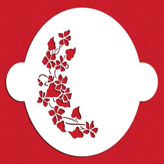 Violet Spray Cake Stencil | C021 by Designer Stencils | Cake Decorating Tools | Baking Stencils for Royal Icing, Airbrush, Dusting Powder | Reusable Plastic Food Grade Stencil for Cakes & Cookies | Easy to Use & Clean Cake & Cookie Stencil {1}