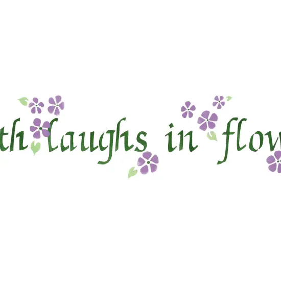 Earth Laughs Wall Stencil Saying | 2361 by Designer Stencils | Word & Phrase Stencils | Reusable Art Craft Stencils for Painting on Walls, Canvas, Wood | Reusable Plastic Paint Stencil for Home Makeover | Easy to Use & Clean Art Stencil {2}