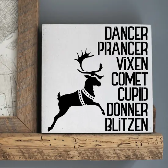 Santa's Reindeer Embossing 12 x 12 Stencil | FS086 by Designer Stencils | Word & Phrase Stencils | Reusable Stencils for Painting on Wood, Wall, Tile, Canvas, Paper, Fabric, Furniture, Floor | Reusable Stencil for Home Makeover | Easy to Use & Clean {4}