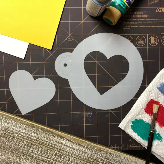 Solid Heart Cake Stencil | C353 by Designer Stencils | Cake Decorating Tools | Baking Stencils for Royal Icing, Airbrush, Dusting Powder | Reusable Plastic Food Grade Stencil for Cakes | Easy to Use & Clean Cake Stencil {2}