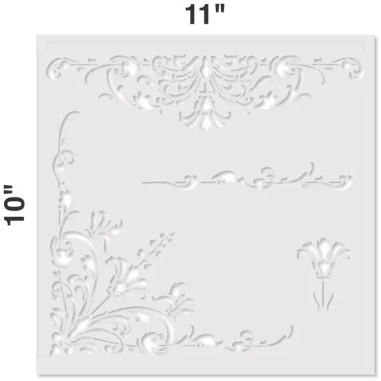 Turn of The Century Embossing 12 x 12 Stencil Details | FS011 by Designer Stencils | Pattern Stencils | {2}