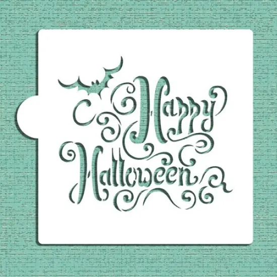 Happy Halloween Lettering Cookie & Craft Stencil | CM071 by Designer Stencils | Cookie Decorating Tools | {4}