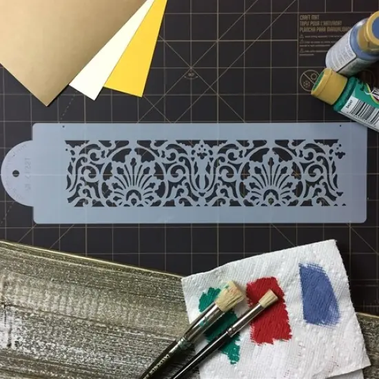 Banded Lace Cake Stencil Side | C122T by Designer Stencils | Cake Decorating Tools | {4}
