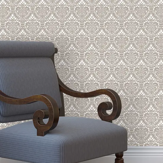 Small Overall Damask | 2497 by Designer Stencils | Pattern Stencils | Reusable Stencils for Painting | Safe & Reusable Template for Wall Decor | Try This Stencil Instead of a Wallpaper | Easy to Use & Clean Art Stencil Pattern {3}