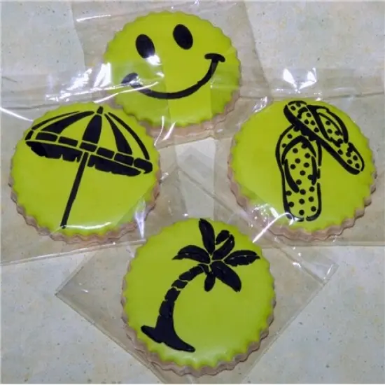 Peace & Happiness Cookie Stencils Set | C399 by Designer Stencils | Cookie Decorating Tools | Baking Stencils for Royal Icing, Airbrush, Dusting Powder | Reusable Plastic Food Grade Stencil for Cookies | Easy to Use & Clean Cookie Stencil {4}