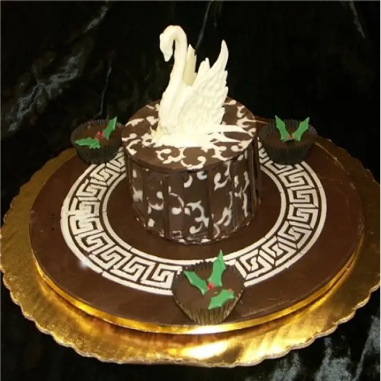 Greek Key Circle Cake Stencil | C148 by Designer Stencils | Cake Decorating Tools | Baking Stencils for Royal Icing, Airbrush, Dusting Powder | Reusable Plastic Food Grade Stencil for Cakes | Easy to Use & Clean Cake Stencil {2}