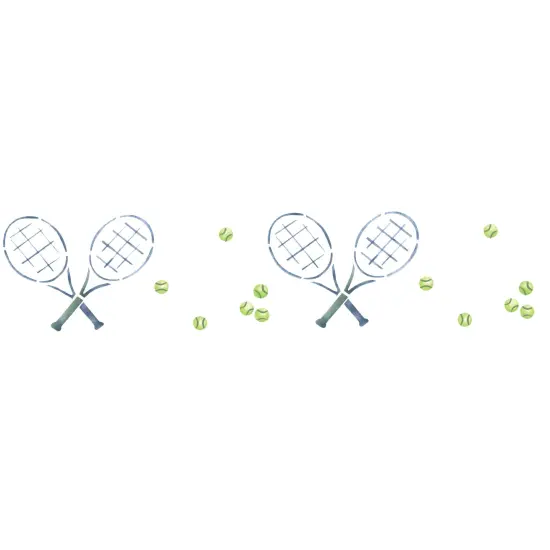 Tennis Wall Stencil | 1091 by Designer Stencils | Outdoor Stencils | Reusable Art Craft Stencils for Painting on Walls, Canvas, Wood | Reusable Plastic Paint Stencil for Home Makeover | Easy to Use & Clean Art Stencil {1}