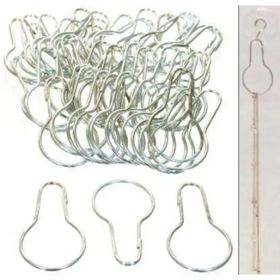 100 Chain Shower Curtain Hooks Sorting Organization Window Displays {1}