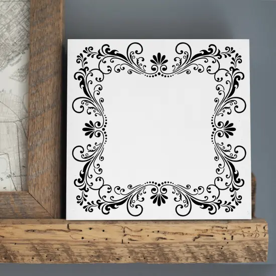 Fleur de Lis Embossing 12 x 12 Stencil Details Set | FS013 By Designer Stencils | Pattern Stencils | Reusable Stencils for Painting on Wood, Wall, Tile, Canvas, Paper, Fabric, Furniture, Floor | Try Instead of a Wallpaper | Easy to Use & Clean {4}