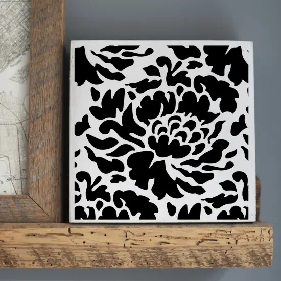 Large Dahlia Embossing 12 x 12 Stencil | FS078 by Designer Stencils | Reusable Stencils for Painting | {4}