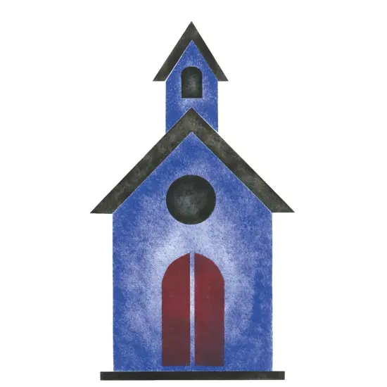 Church Birdhouse Wall Stencil | 1126 by Designer Stencils | Outdoor Stencils | Reusable Art Craft Stencils for Painting on Walls, Canvas, Wood | Reusable Plastic Paint Stencil for Home Makeover | Easy to Use & Clean Art Stencil {1}