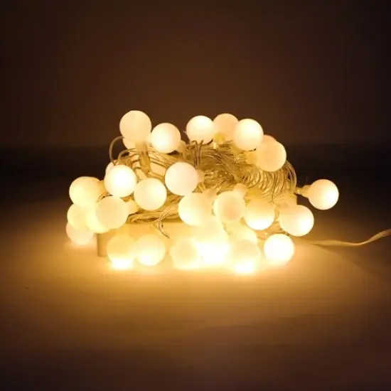 Perfect Holiday 50 LED String Light Bulb With Connector White {8}
