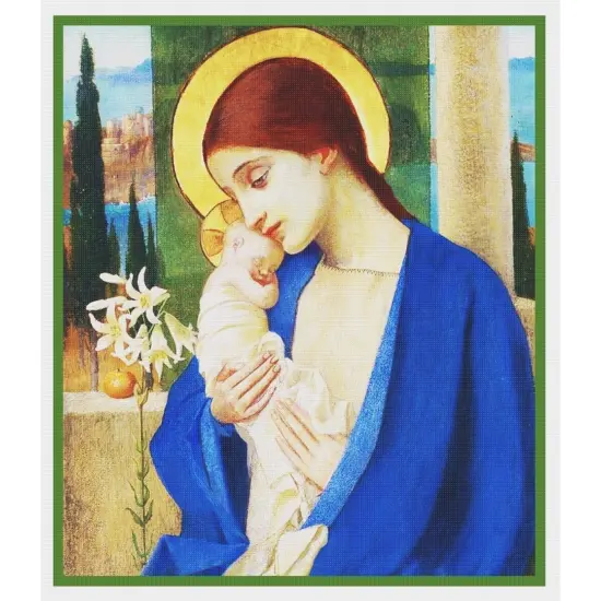 Marianne Stokes Madonna and Baby Jesus Counted Cross Stitch Chart Pattern {2}