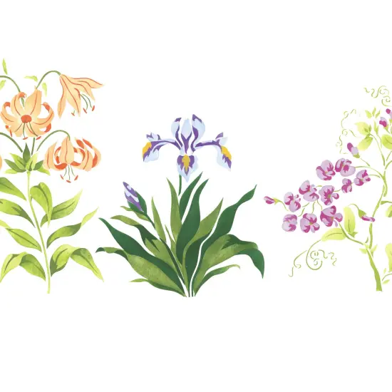 Smaller Lily Mix of Flowers Wall Stencil | 1902 by Designer Stencils | Floral Stencils | Reusable Art Craft Stencils for Painting on Walls, Canvas, Wood | Reusable Plastic Paint Stencil for Home Makeover | Easy to Use & Clean Art Stencil {2}