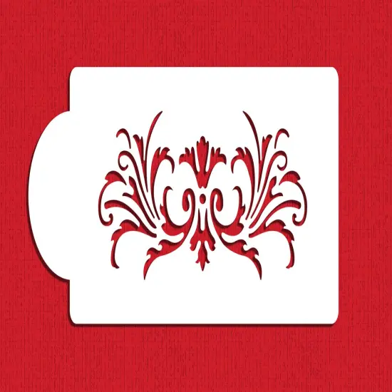 Single Elegant Damask Cake Stencil | C1045 by Designer Stencils | Cake Decorating Tools | {1}