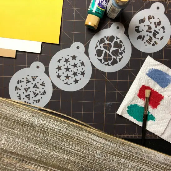 Holiday Cookie Stencils: Hearts, Stars, Santa Hat, Candy Corn | C368 by Designer Stencils | Cookie Decorating Tools | Baking Stencils for Royal Icing, Airbrush, Dusting Powder | Reusable Food Grade Stencil for Cookies | Easy to Use & Clean Stencil {4}