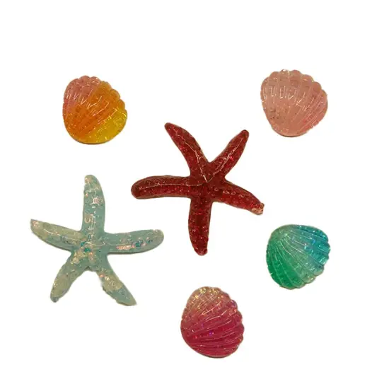 Buttons Galore Flatback Embellishments for Crafts - Shiny Shells - 18 Pieces {1}