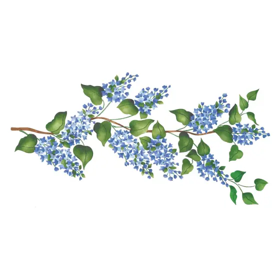 Lilac Branch Wall Stencil | 2490 by Designer Stencils | Floral Stencils | Reusable Art Craft Stencils for Painting on Walls, Canvas, Wood | Reusable Plastic Paint Stencil for Home Makeover | Easy to Use & Clean Art Stencil {1}