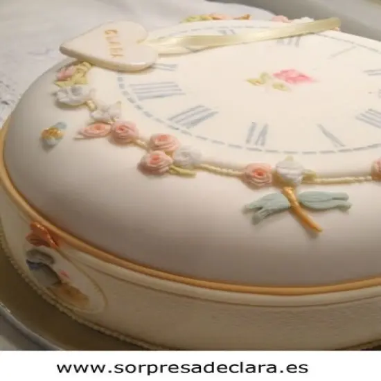 4.5-Inch Clock Cake Stencil | C290 by Designer Stencils | Cake Decorating Tools | Baking Stencils for Royal Icing, Airbrush, Dusting Powder | Reusable Plastic Food Grade Stencil for Cakes | Easy to Use & Clean Cake Stencil {2}