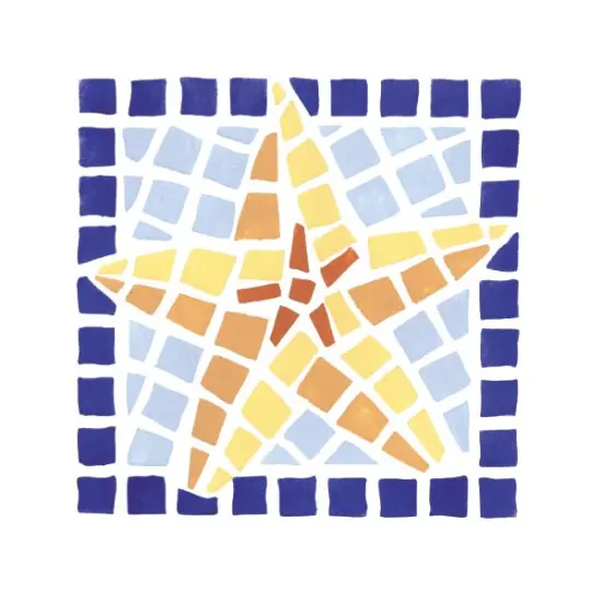 Mosaic Starfish Wall Stencil | 2062 by Designer Stencils | Reusable Art Craft Stencils for Painting | {1}