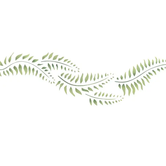 Horizontal Fern Wall Stencil | 1144 by Designer Stencils | Floral Stencils | {2}