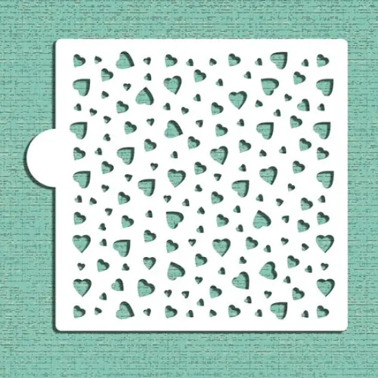 Heart Miniprint Cookie & Craft Stencil | CM045 by Designer Stencils | Cookie Decorating Tools | {2}