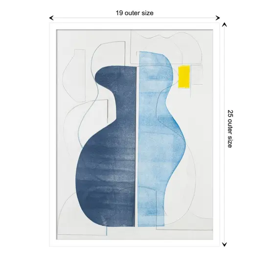 Pottery Forms IV by Rob Delamater Wood Framed Wall Art Print Svelte White {1}