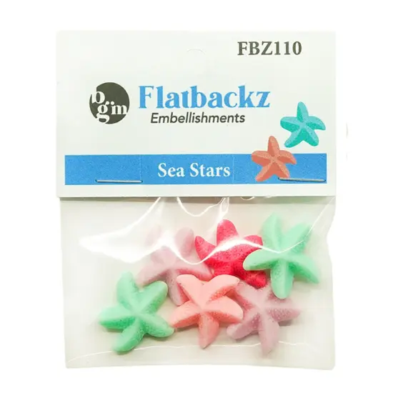 Buttons Galore Flatback Embellishments for Crafts - Sea Stars - 15 Pieces {3}