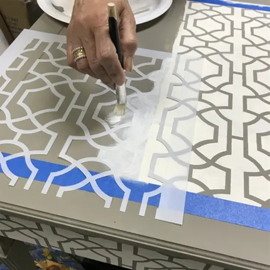 Moroccan Trellis All Over Embossing 12 x 12 Stencil | FS065 By Designer Stencils | Pattern Stencils | Reusable Stencils for Painting on Wood, Wall, Tile, Canvas, Paper, Fabric, Furniture, Floor | Try Instead of a Wallpaper | Easy to Use & Clean {3}