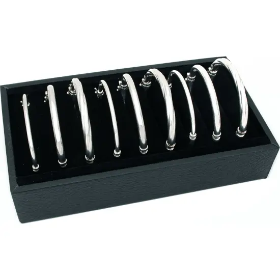 Black Velvet Bangle Bracelet Display Tray Jewelry Case {2}