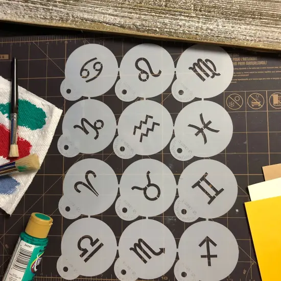Astrological Zodiac Signs Cookie Stencil Set | C1022 by Designer Stencils | Cookie Stencils for Royal Icing, Airbrush, Dusting Powder | {4}