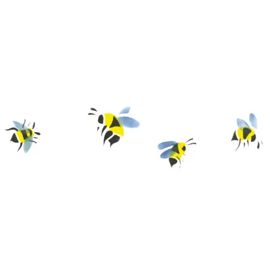 Bees Wall Stencil | 2322 by Designer Stencils | Animal & Nature Stencils | Reusable Art Craft Stencils for Painting on Walls, Canvas, Wood | Reusable Plastic Paint Stencil for Home Makeover | Easy to Use & Clean Art Stencil {1}