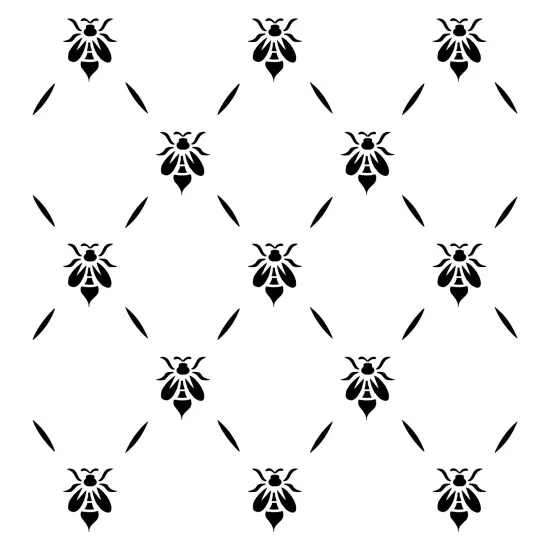 Bee Wallpaper Embossing 12 x 12 Stencil | FS104 by Designer Stencils | Pattern Stencils | {1}