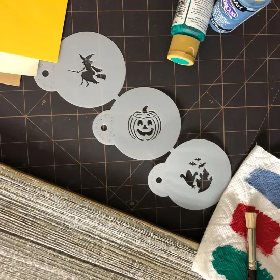 1.5-Inch Small Halloween Candy Stencils: Witch, Jack-o-Lantern, Ghosts | C198 by Designer Stencils | {4}