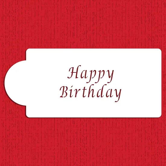 Happy Birthday Business Card Cookie Stencil | C213 by Designer Stencils | Cookie Decorating Tools | {5}