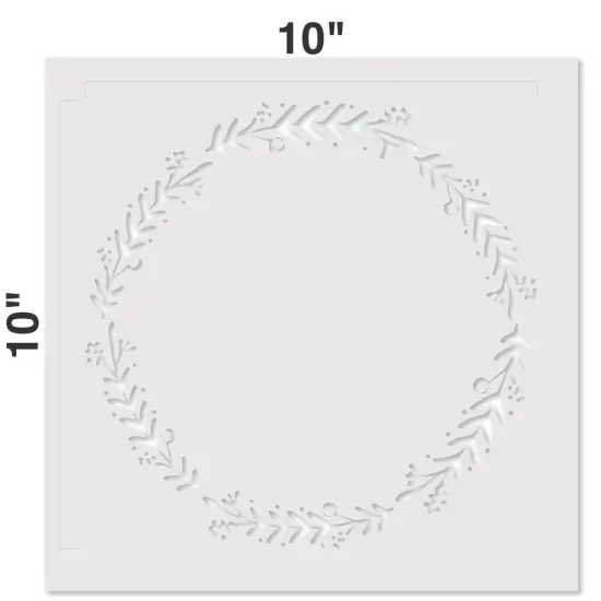 Berry Wreath Embossing 12 x 12 Stencil | FS018 by Designer Stencils | Floral Stencils | Reusable Stencils for Painting on Wood, Wall, Tile, Canvas, Paper, Fabric, Furniture, Floor | Reusable Stencil for Home Makeover | Easy to Use & Clean {2}