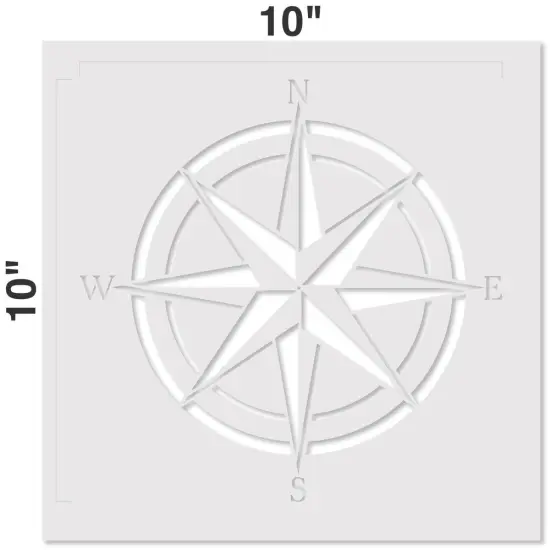 Compass Rose Embossing 12 x 12 Stencil | FS040 by Designer Stencils | Pattern Stencils | Reusable Stencils for Painting on Wood, Wall, Tile, Canvas, Paper, Fabric, Furniture, Floor | Try Instead of a Wallpaper | Easy to Use & Clean {2}