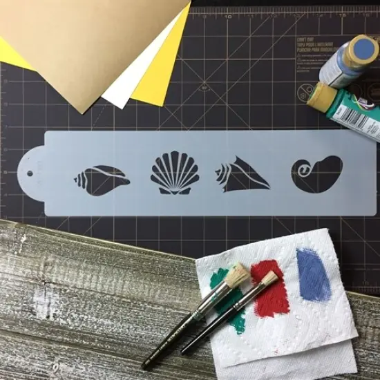 Seashell Cake Stencil Side | C132T by Designer Stencils | Cake Decorating Tools | Baking Stencils for Royal Icing, Airbrush, Dusting Powder | Reusable Plastic Food Grade Stencil for Cakes | Easy to Use & Clean Cake Stencil {3}