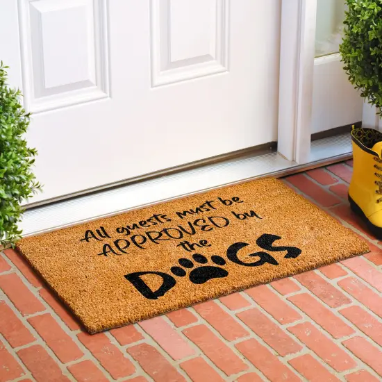 109301729 All Guests Must Be Approved by the Dog Doormat {3}