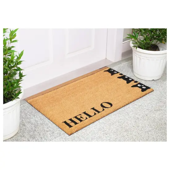 Peeking Kitties Doormat {2}