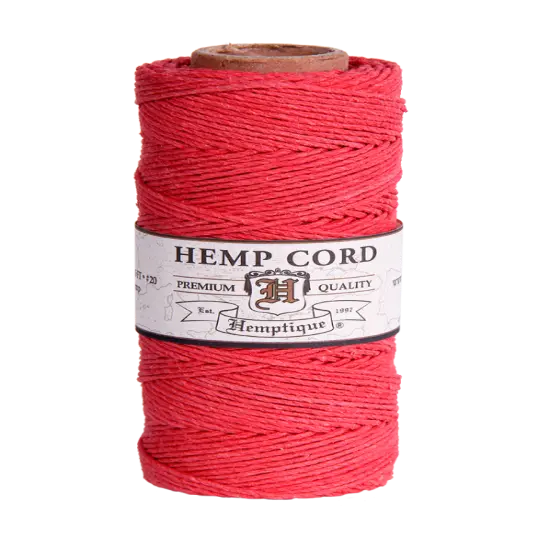 Hemptique 1mm #20 Hemp Cord Spools Jewelry Making Macrame Crochet Crafting Gift Wrapping Sunset coral {1}