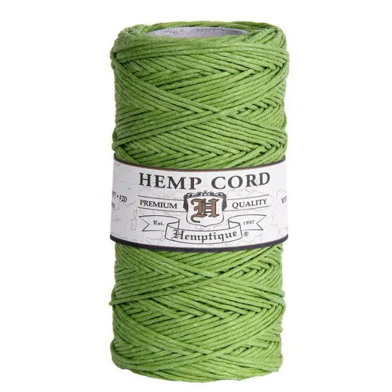 Hemptique 1mm #20 Hemp Cord Spools Jewelry Making Macrame Crochet Crafting Gift Wrapping Lime green {1}