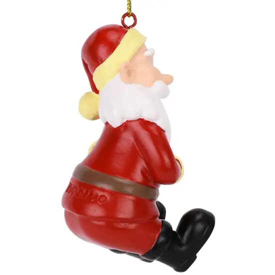 Will Work for Milk and Cookies Funny Santa Christmas Ornament {4}