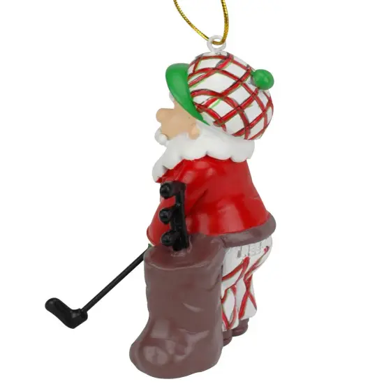 Golfing Santa Claus Christmas Ornament {3}